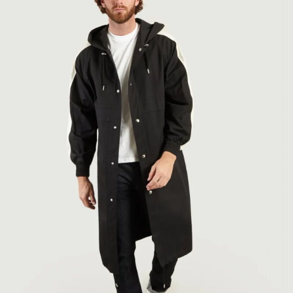 BNWT SS19 AMI LONG HOODED WINDBREAKER S